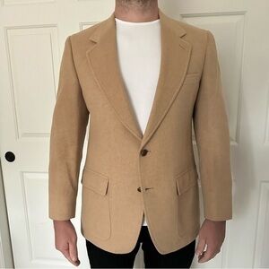Camel Hair tan sports coat blazer  jacket barrister Hastings